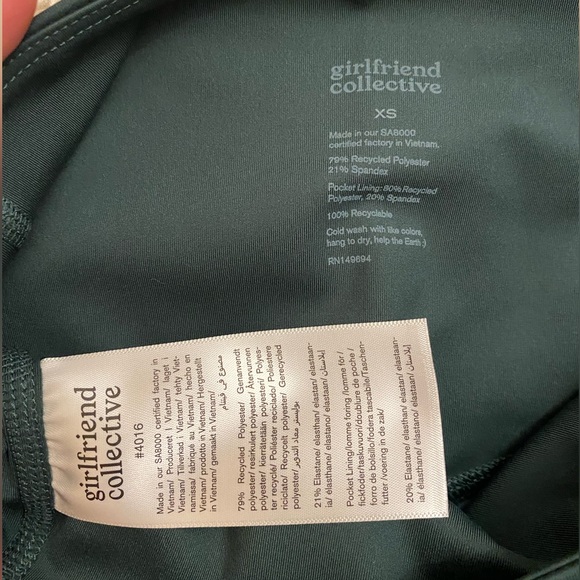 NWT Girlfriend Collective Compressive High Rise Legging size XS in color MOSS - Picture 8 of 9